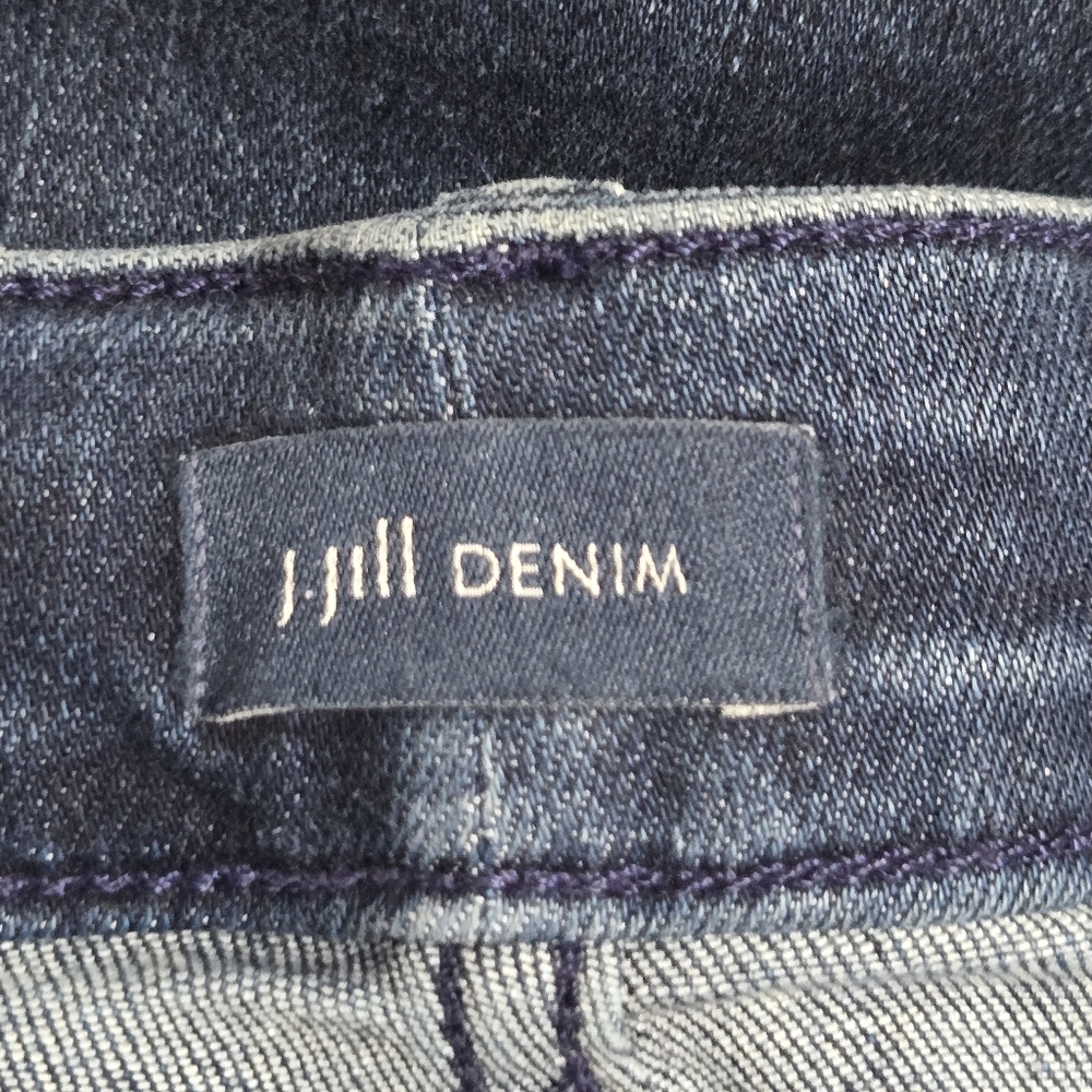 J Jill Womens Dark Wash High Rise Full Leg Crops Denim Jeans Size 16 P - Picture 13 of 13